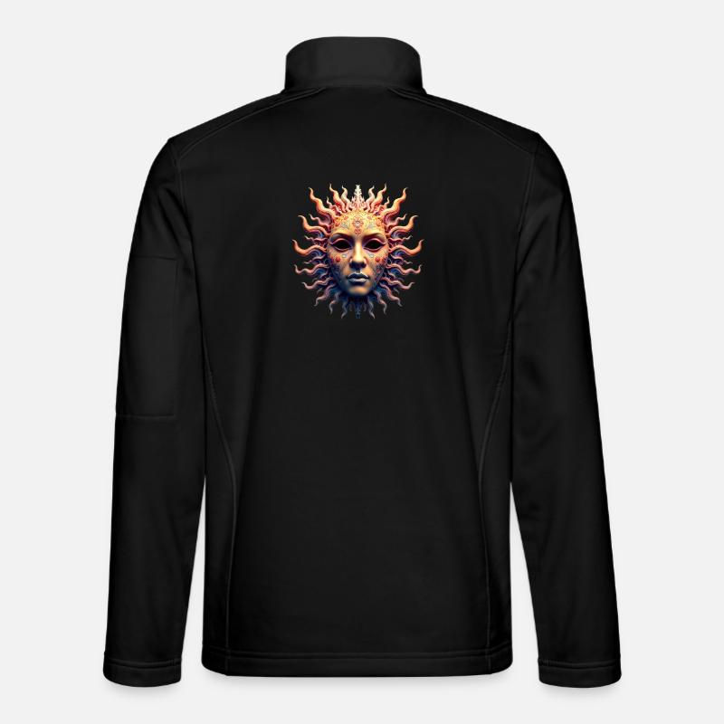 Sun Goddess Mask - Unisex Softshell Jacket - black