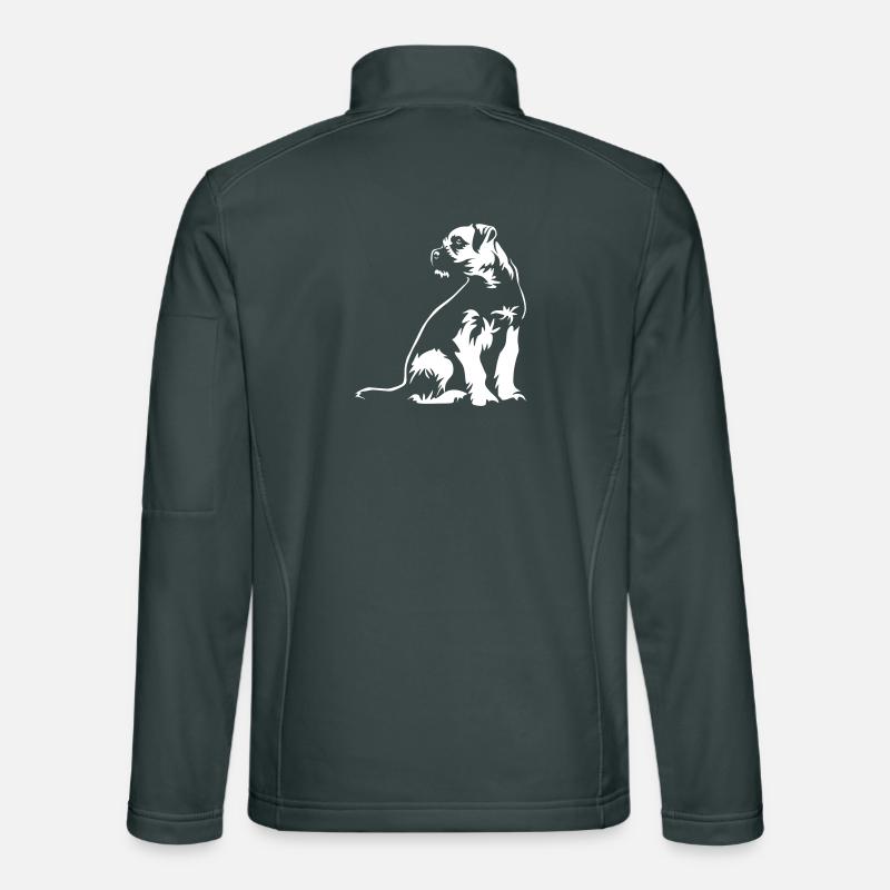 Border Terrier « Édition noire » Veste en tissu softshell Unisexe