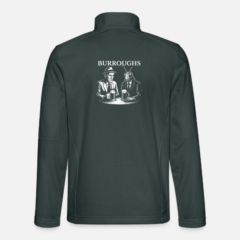 William S Burroughs drinking beer with cockroach Unisex Softshell Jacket