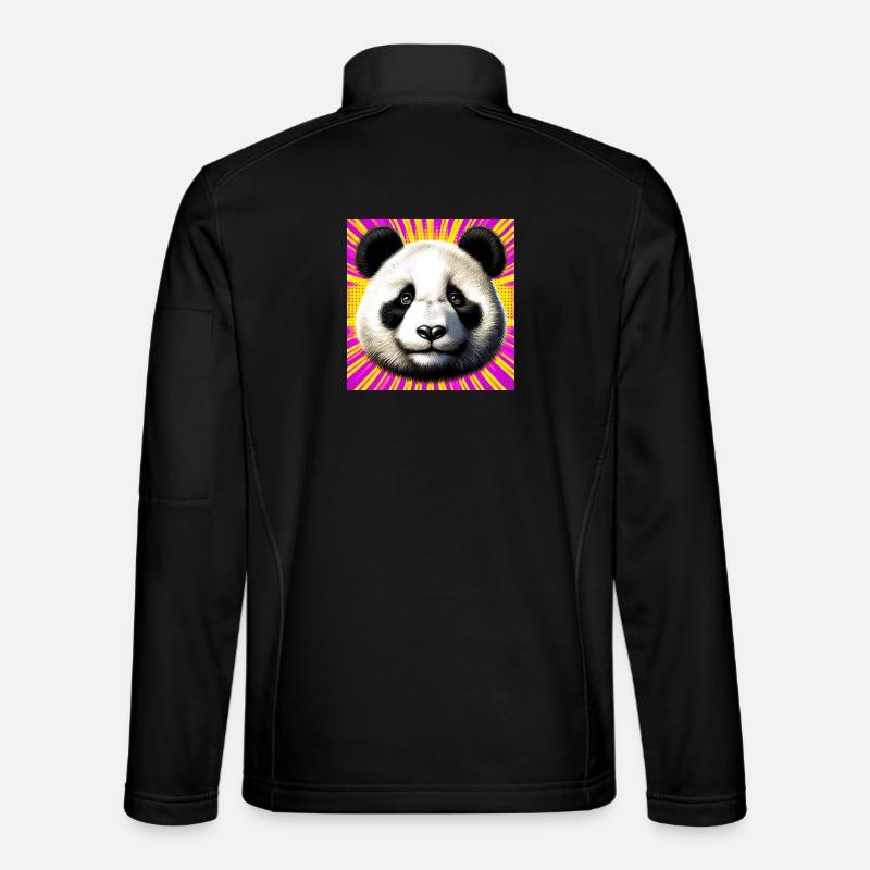 Panda - Unisex Softshelljacke - Schwarz