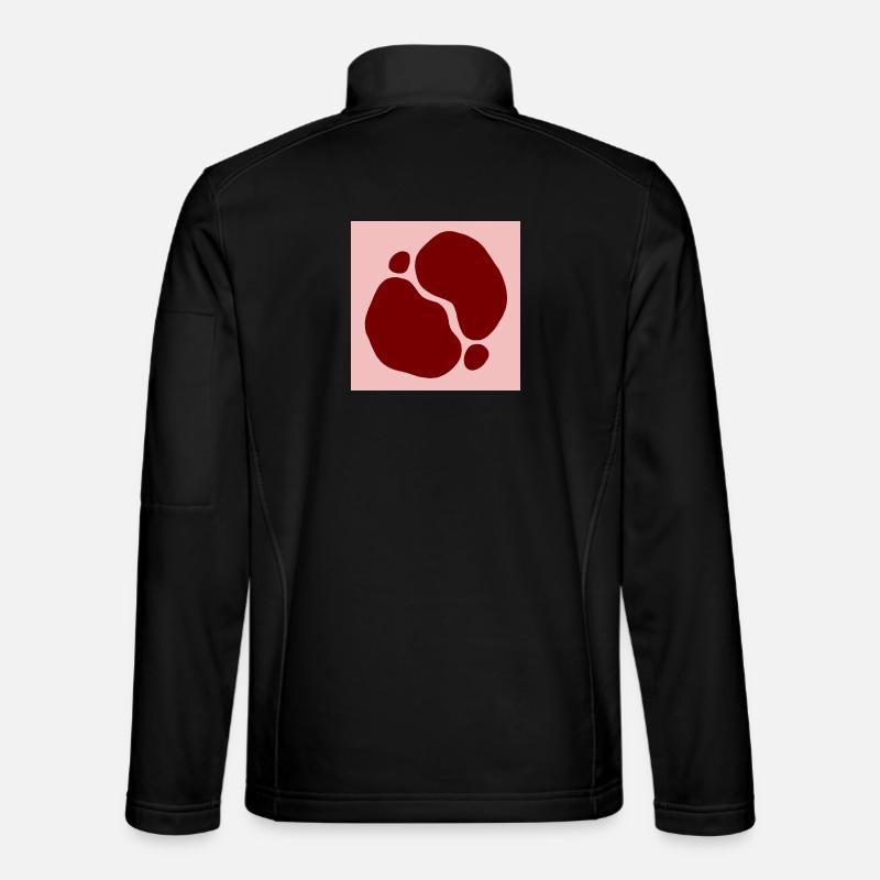 Conception des formes organiques rouges Veste en tissu softshell Unisexe