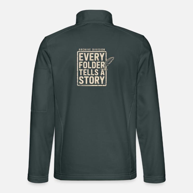 Jeder Ordner erzählt eine Geschichte Unisex Softshelljacke
