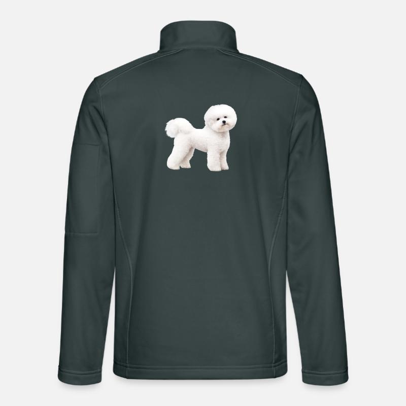 Realistic Bichon Frise Unisex Softshell Jacket