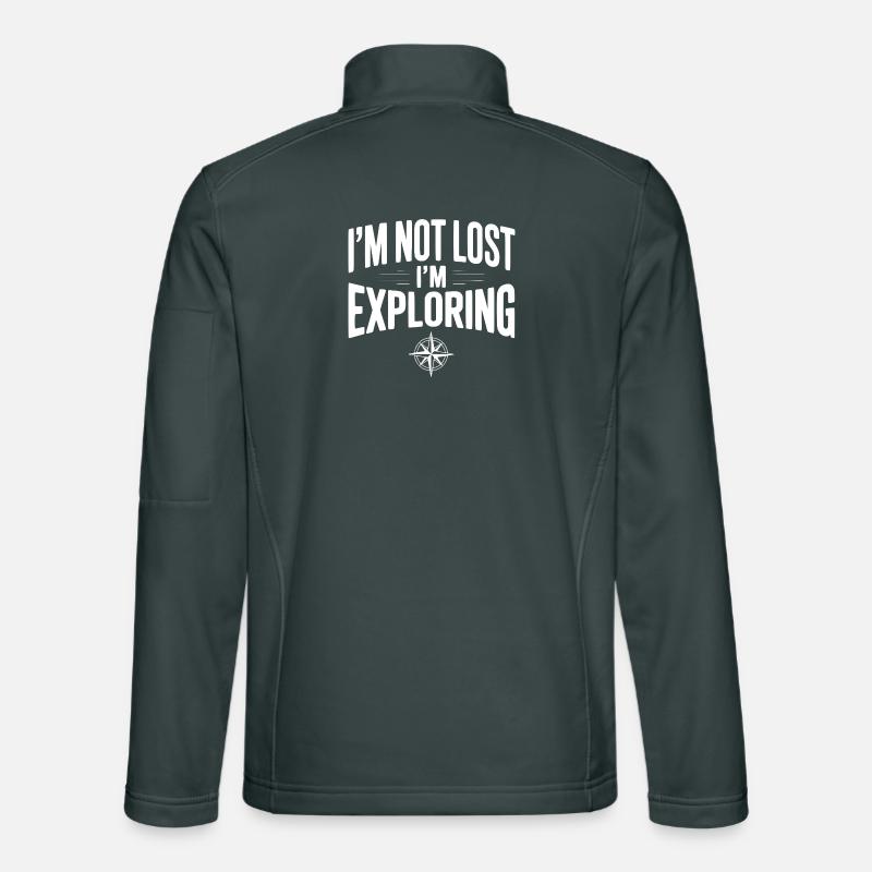 Je ne suis pas perdu, j’explore Veste en tissu softshell Unisexe