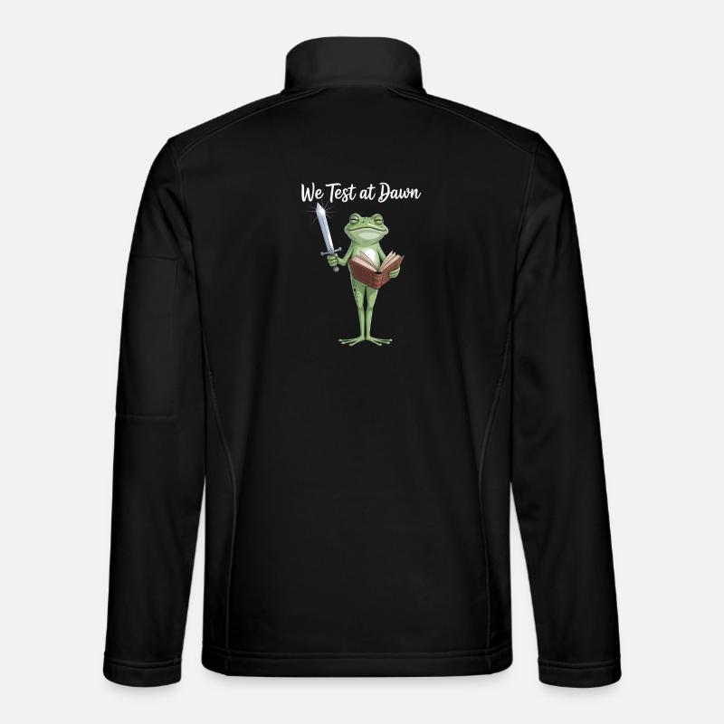 Frog Knight Reading Sword - Unisex Softshell Jacket - black