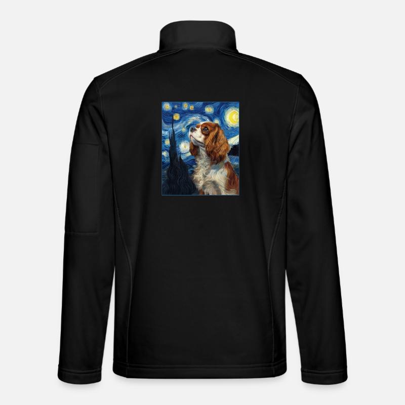 Cavalier King Charles Spaniel - Unisex Softshelljacke - Schwarz
