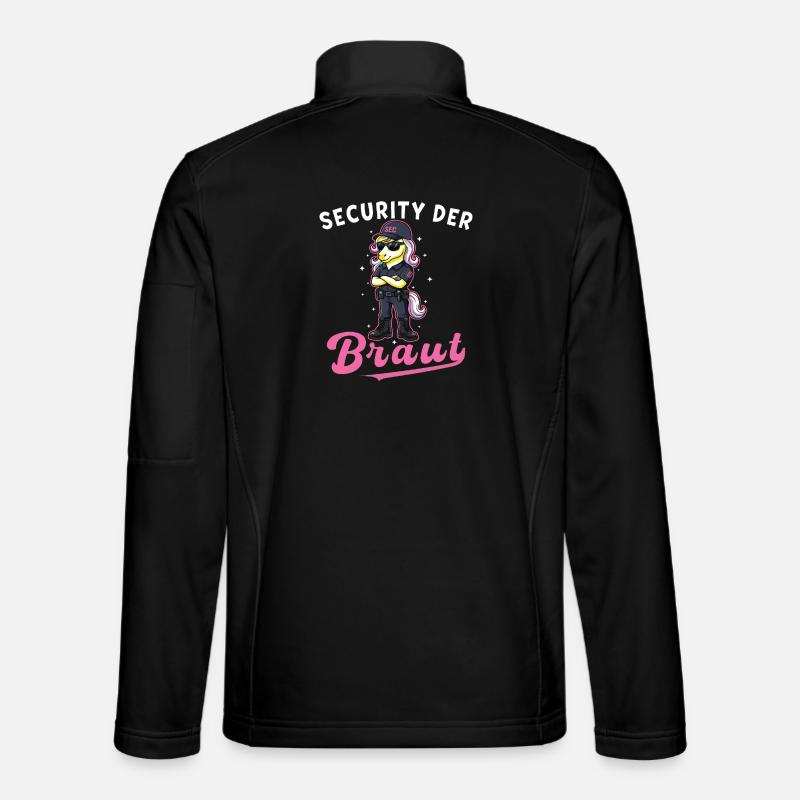 Security der Braut Einhorn JGA Junggesellenabschie Unisex Softshelljacke