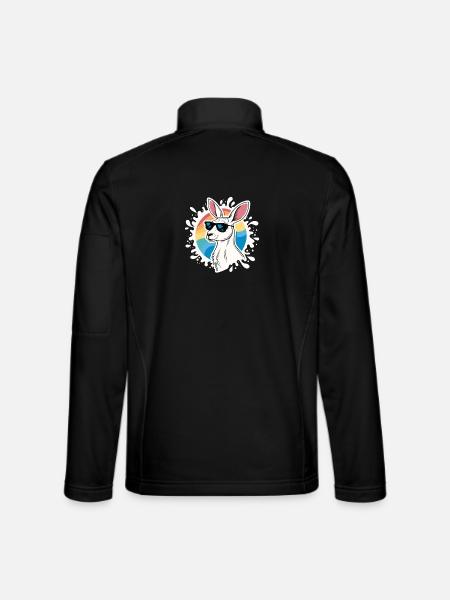 Cool Kangaroo – Retro-Stil & Sonnenbrille - Unisex Softshelljacke - Schwarz