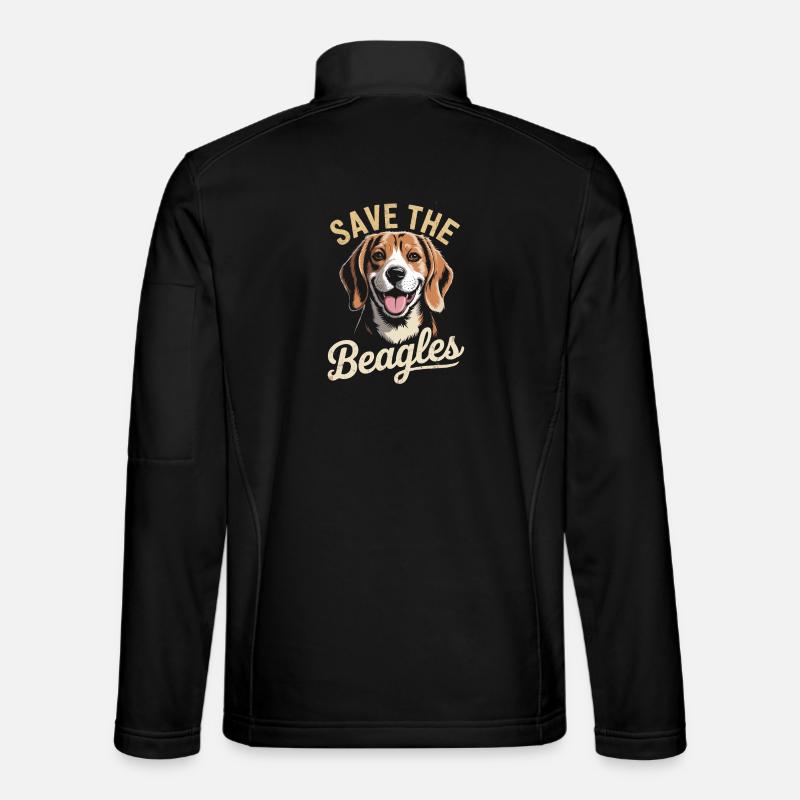 Save the Beagles - Unisex Softshell Jacket - black