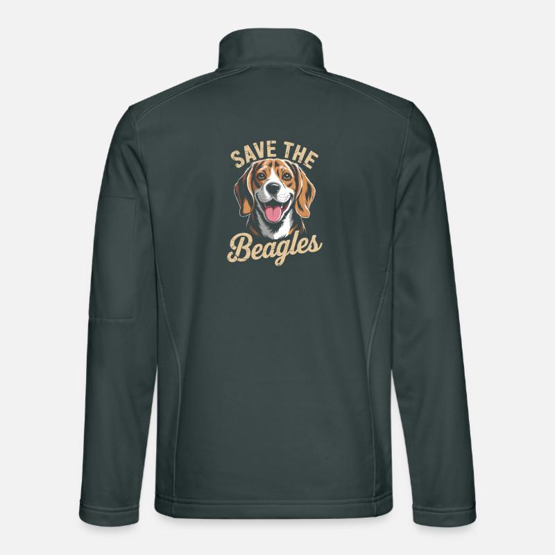 Save the Beagles Dog Portrait Tee Unisex Softshell Jacket