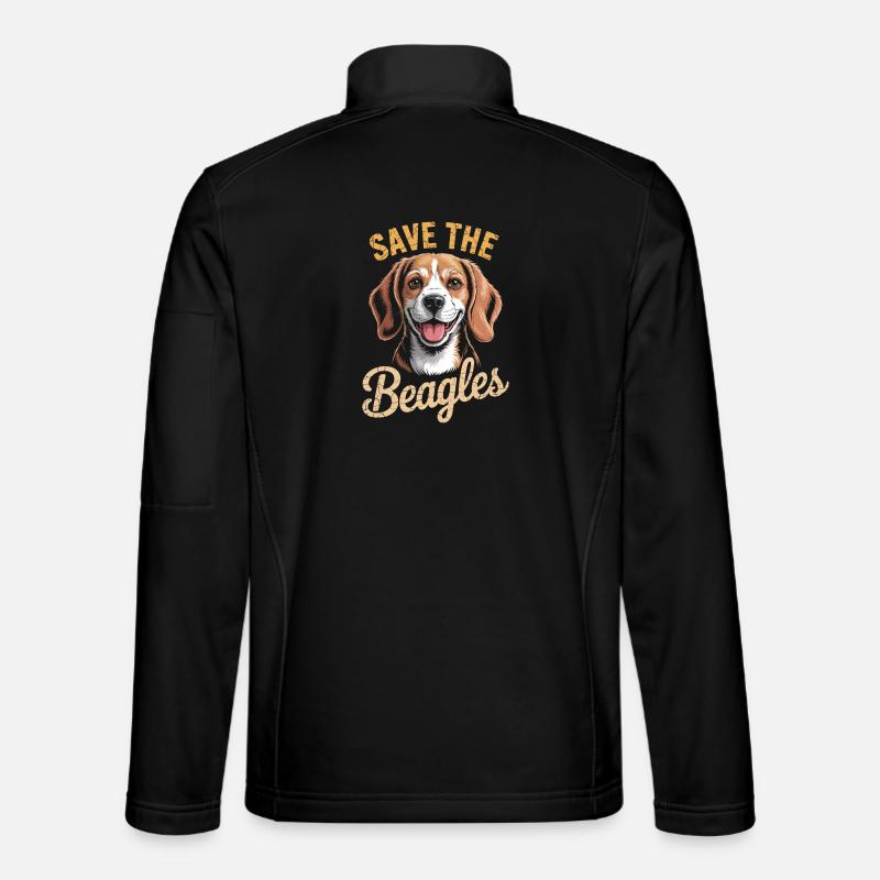 Save the Beagles Beagle Rettungsabschlag - Unisex Softshelljacke - Schwarz