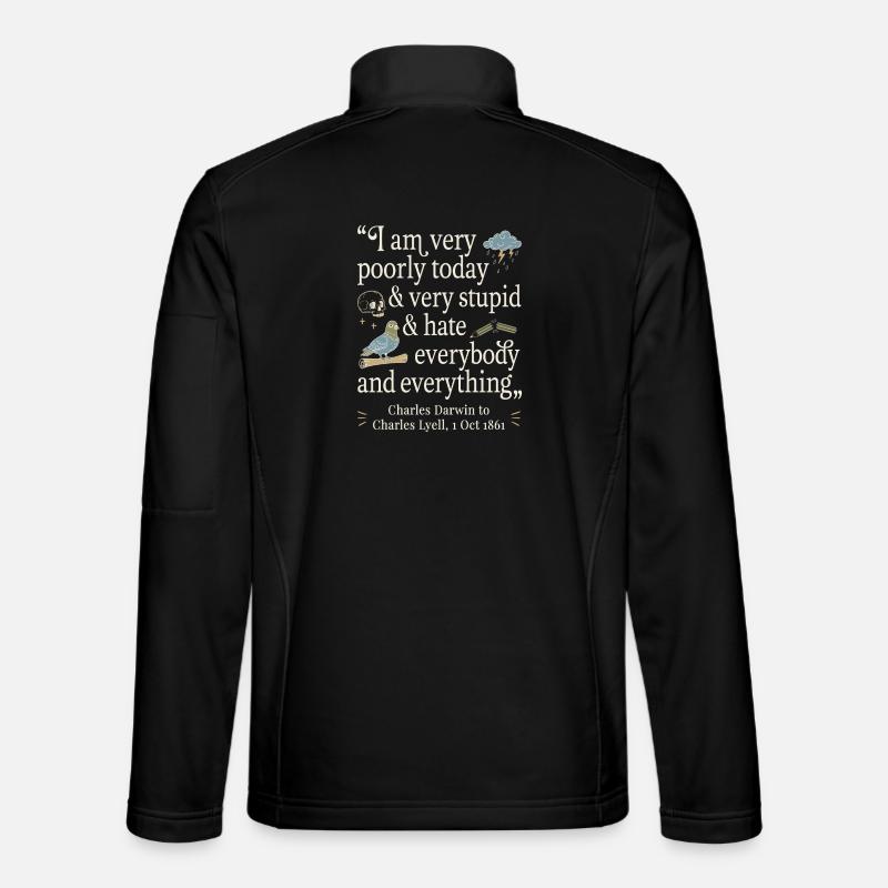Charles Darwin Lustiges Zitat - Veste en tissu softshell Unisexe - noir