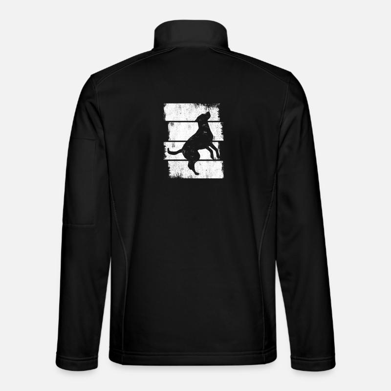 Hund Skizze - Unisex Softshelljacke - Schwarz