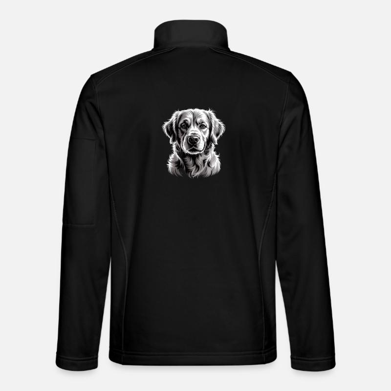 Golden Retriever - Unisex Softshell Jacket - black