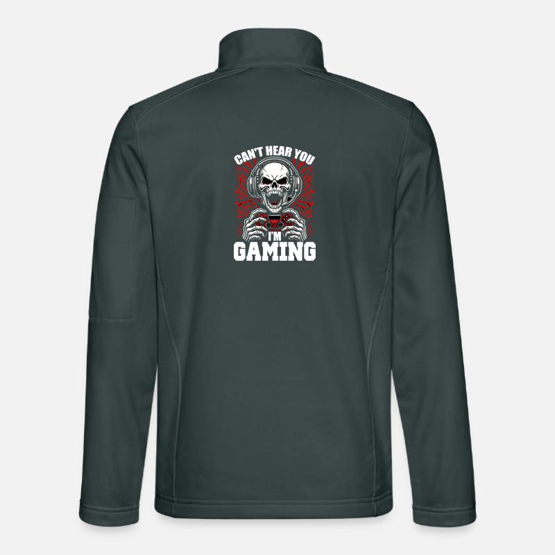 Skull with Gaming Controller Gamer Gaming Unisex Softshell Jacket