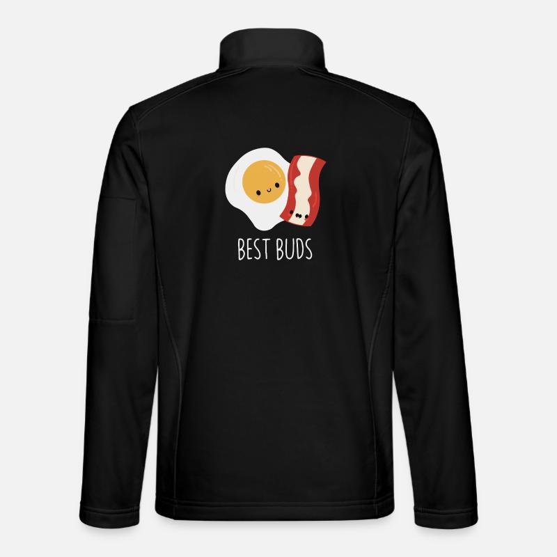 Best Buds Egg and Bacon - Unisex Softshell Jacket - black