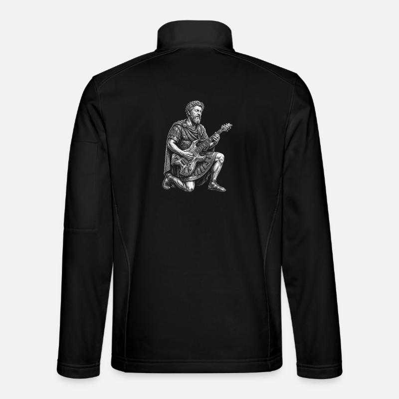 Marcus Aurelius plays guitar - Unisex Softshell Jacket - black