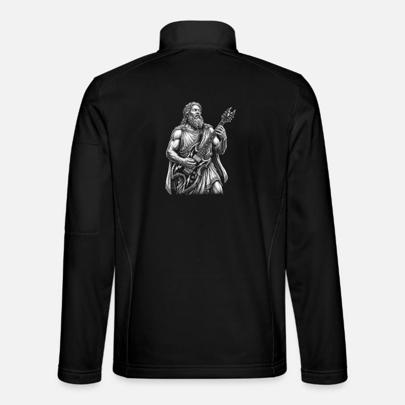 Zeus plays guitar - Unisex Softshell Jacket - black