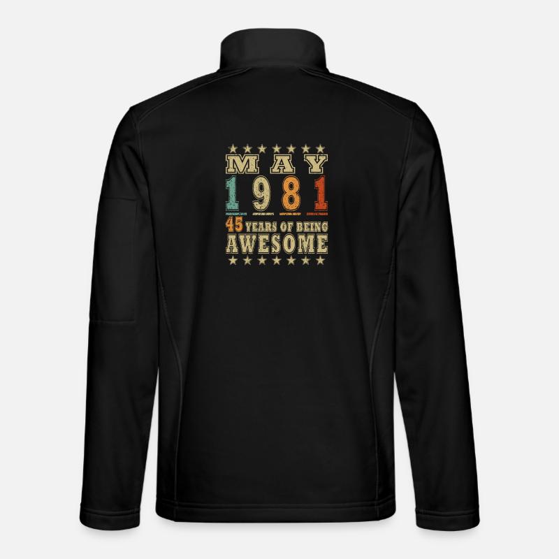 Mai 1981 : 45 ans d’Awesome - Veste en tissu softshell Unisexe - noir