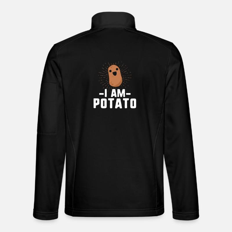 Sunburst Potato I Am Potato - Unisex Softshell Jacket - black