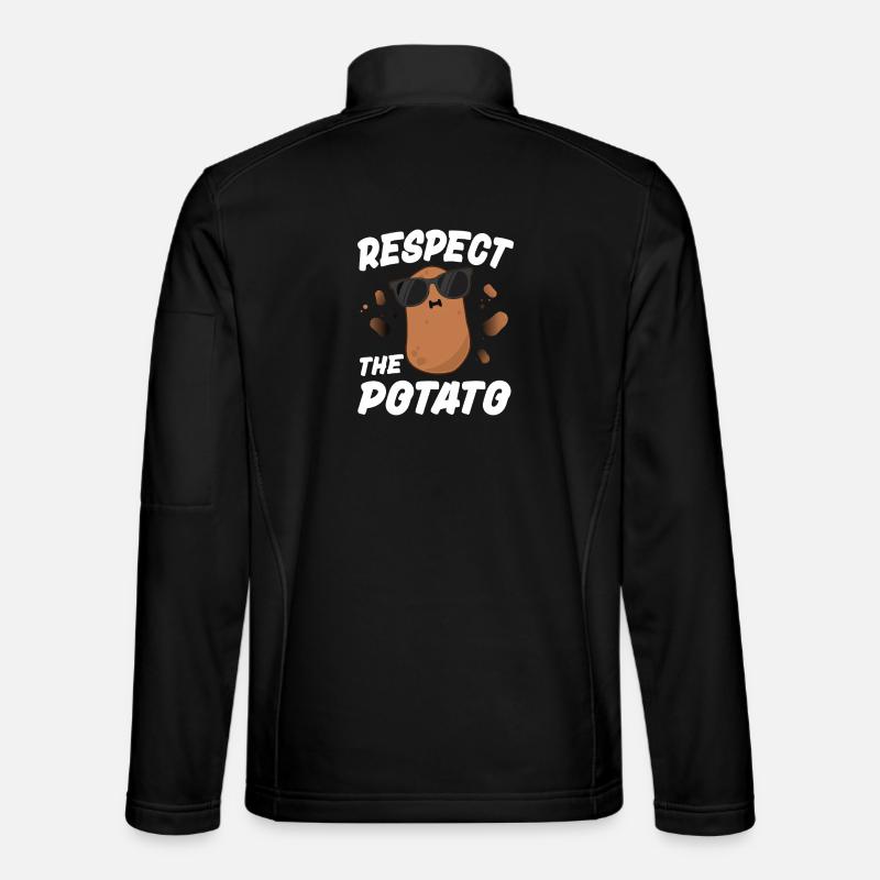 Respect the Potato - Unisex Softshell Jacket - black