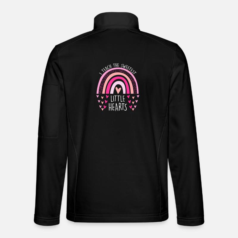 Sweetest Little Hearts Rainbow Tee - Unisex Softshell Jacket - black