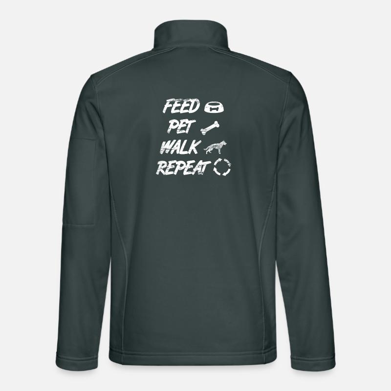 Nourrir la promenade de l’animal Répéter Veste en tissu softshell Unisexe