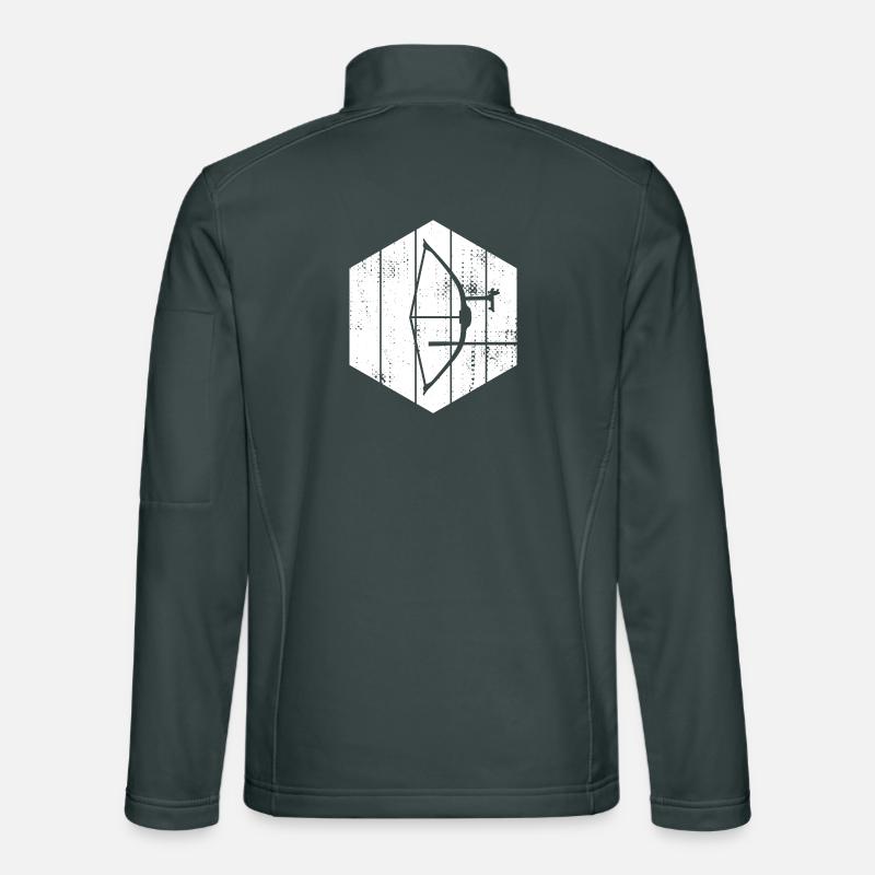 Croquis d’arc et de flèches Veste en tissu softshell Unisexe