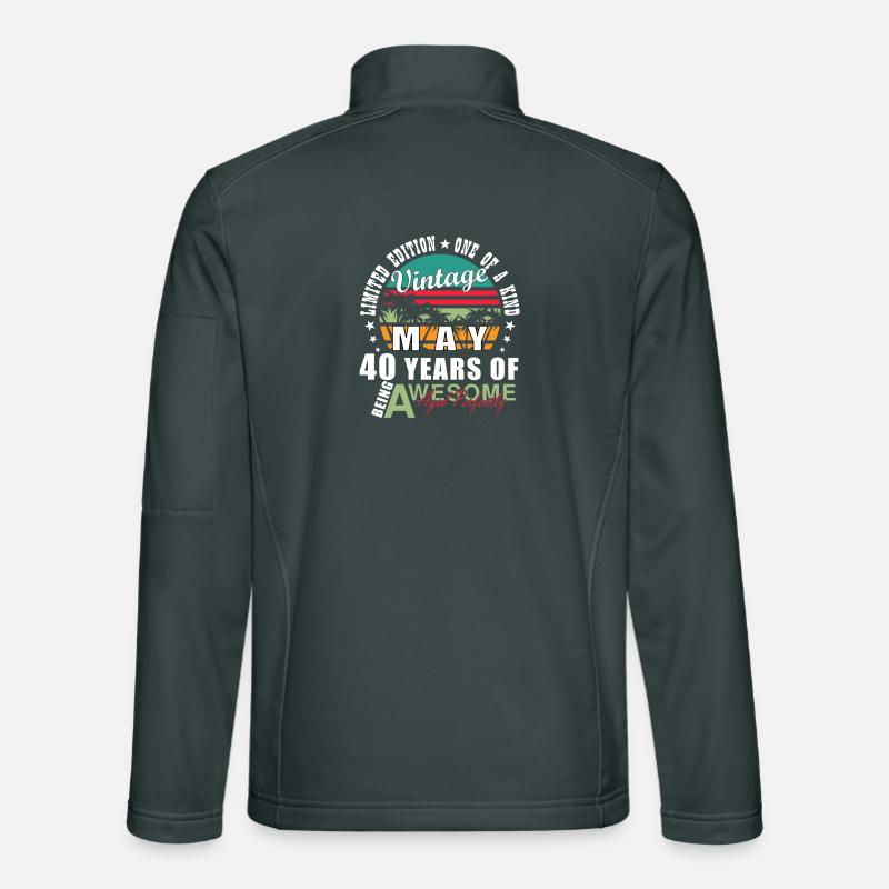 Vintage May 40th Anniversary Unisex Softshell Jacket