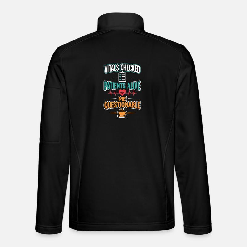 Night Shift Nurse, Tired - Unisex Softshell Jacket - black