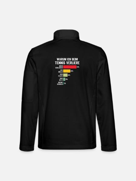 warum ich beim tennis verliere  - Unisex Softshelljacke - Schwarz - Hinten