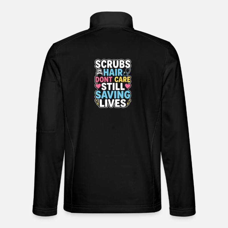 Infirmière de nuit, fatiguée - Veste en tissu softshell Unisexe - noir