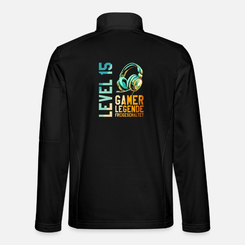 15. Geburtstag Junge Mädchen Gaming Level 15 Jahre Unisex Softshelljacke