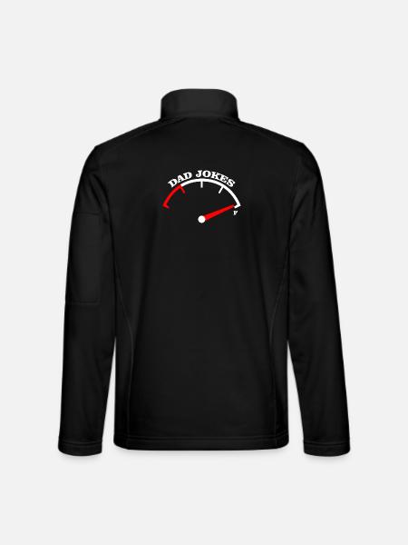 Dad Jokes Meter Tee Design - Unisex Softshell Jacket - black