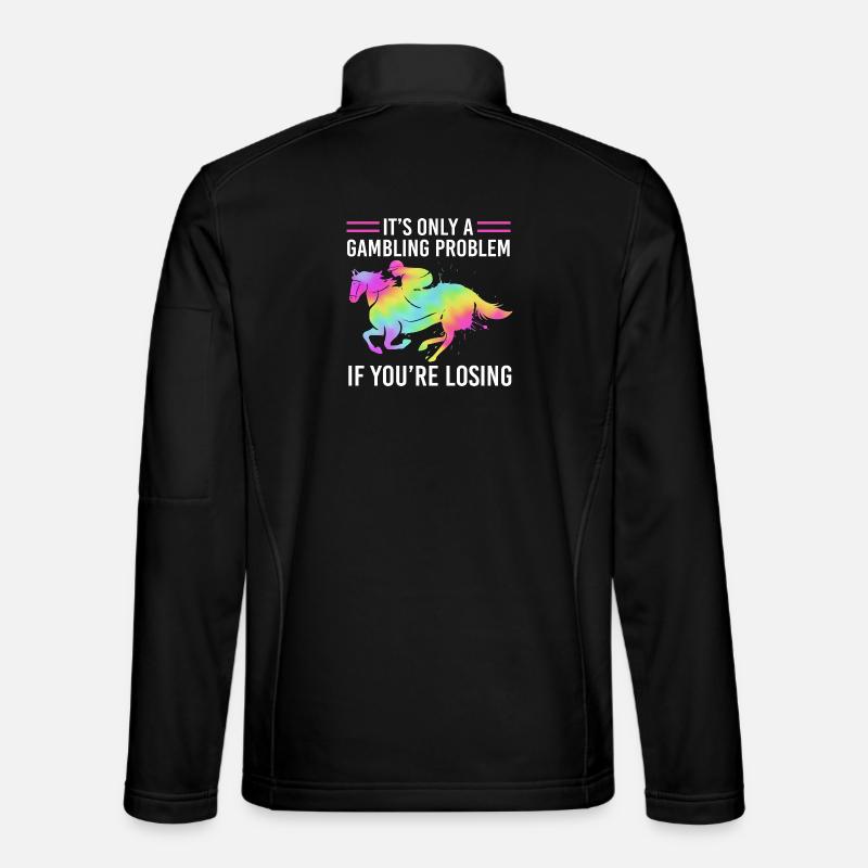 Pferderennen - Unisex Softshelljacke - Schwarz