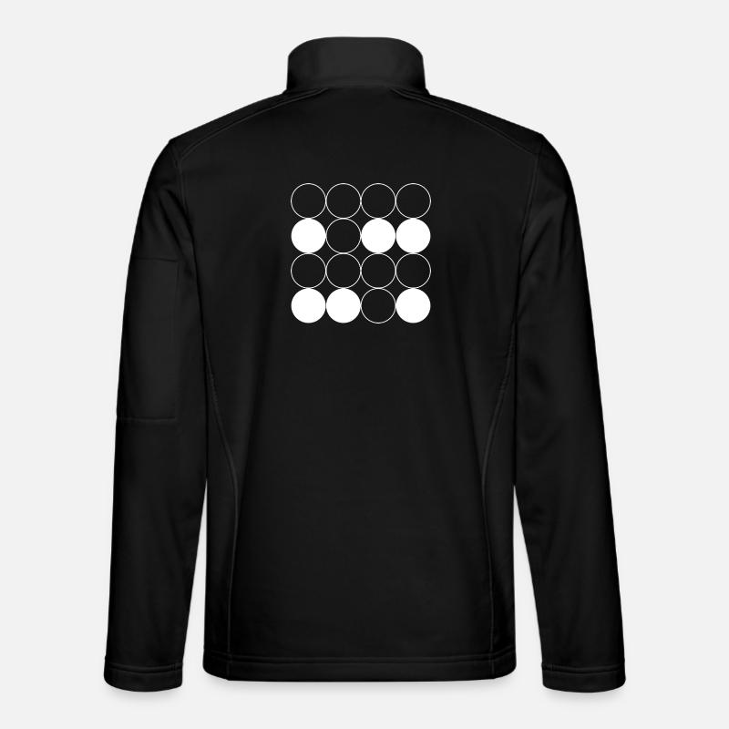 Kreisgittermuster - Unisex Softshelljacke - Schwarz
