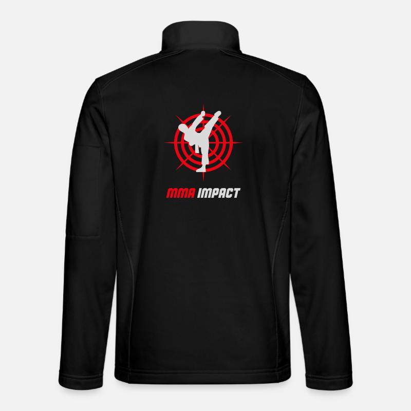 MMA Fight Impact Emblem  - Unisex Softshell Jacket - black