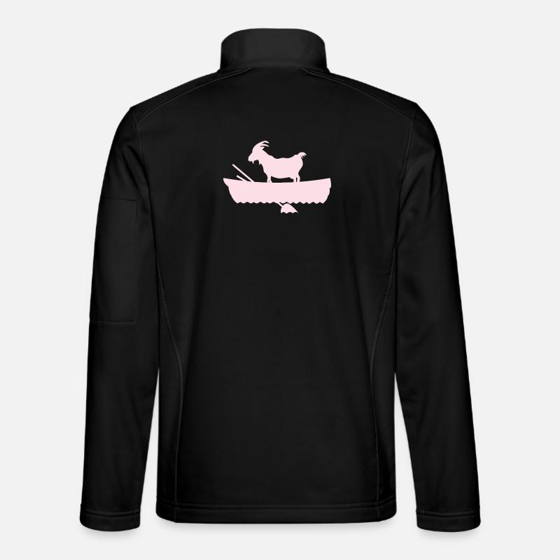 G.O.A.T. Ziege im Boot rosa - Unisex Softshelljacke - Schwarz
