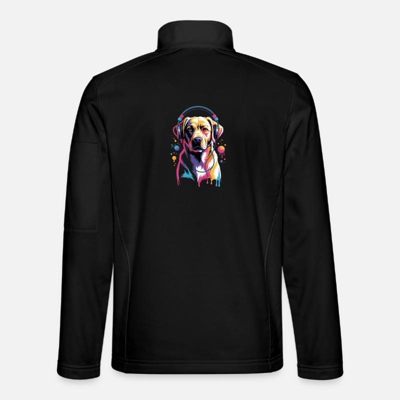 Labrador Headphones - Unisex Softshell Jacket - black