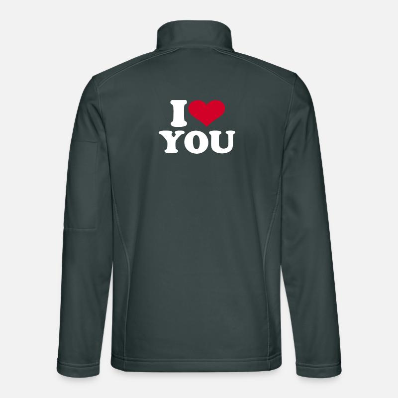 Ich liebe dich, Herz Unisex Softshelljacke