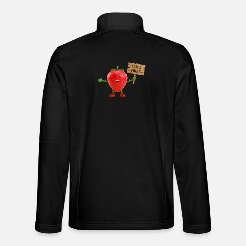 Fraise avec un panneau - Veste en tissu softshell Unisexe - noir