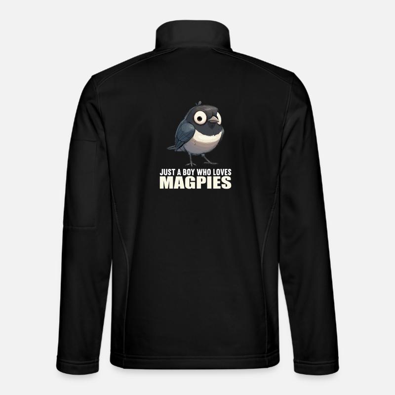 Magpies Magpie - Unisex Softshell Jacket - black