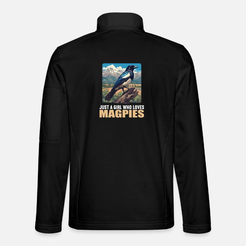 Magpies Magpie - Unisex Softshell Jacket - black