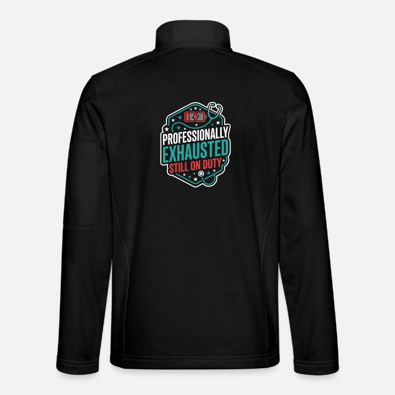 Nachtschicht-krankenschwester, Müde - Unisex Softshelljacke - Schwarz
