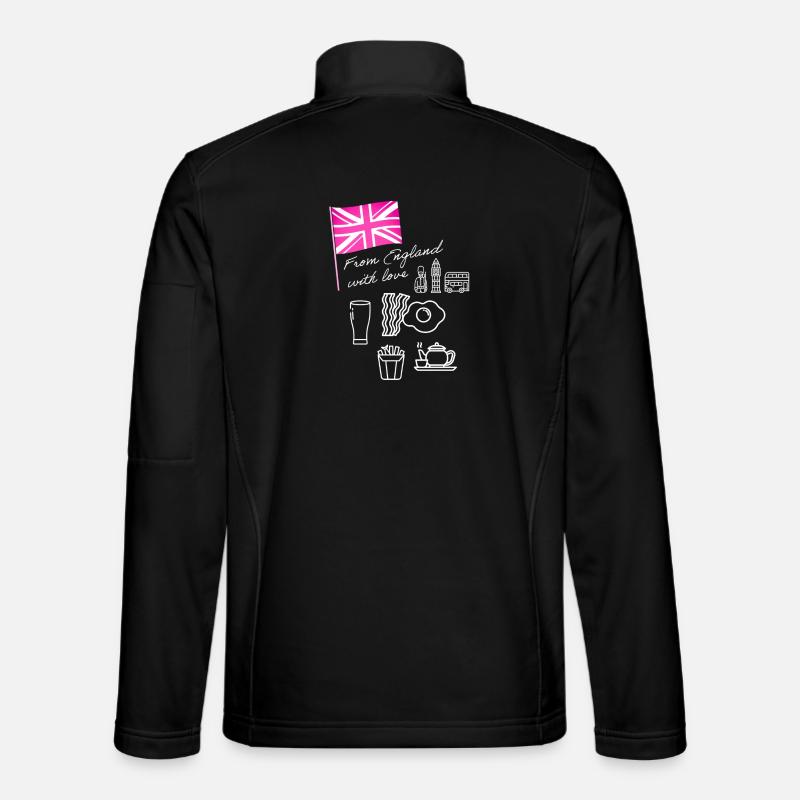 EXANGLIA (Rose + Blanc) - Veste en tissu softshell Unisexe - noir