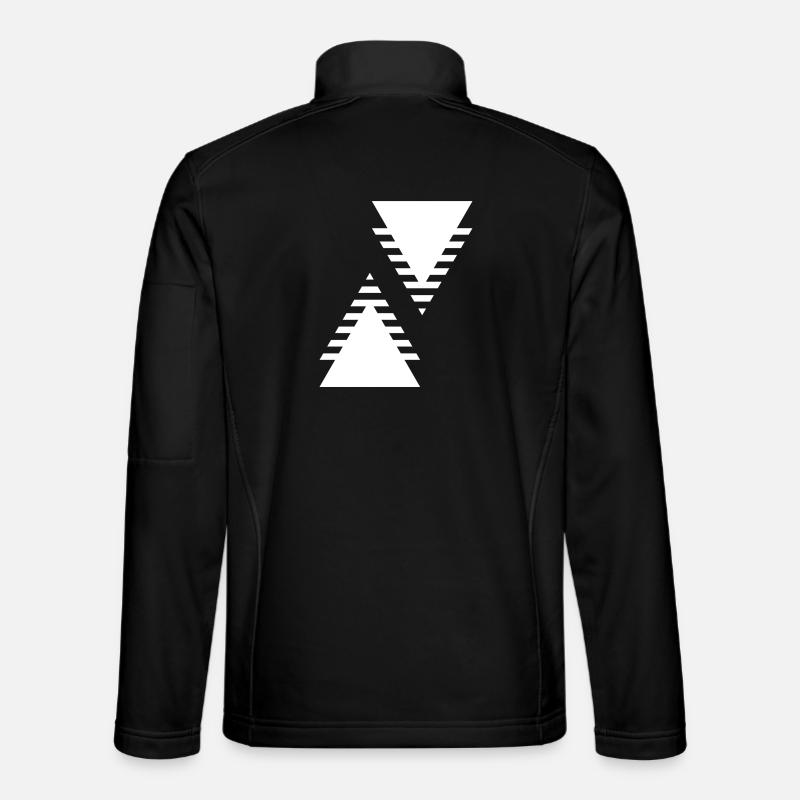 Conception des triangles géométriques - Veste en tissu softshell Unisexe - noir