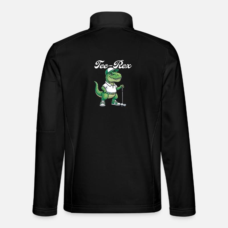 Tee Rex Dinosaurier-Golf Lustiger Golfer-Humor - Unisex Softshelljacke - Schwarz