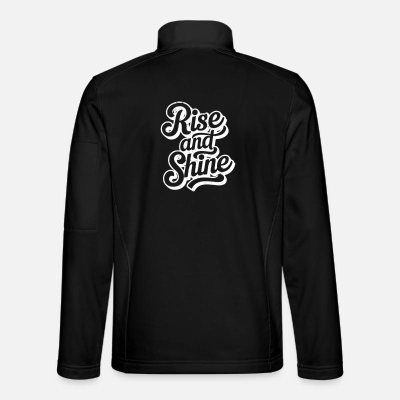 RISE AND SHINE - Unisex Softshell Jacket - black