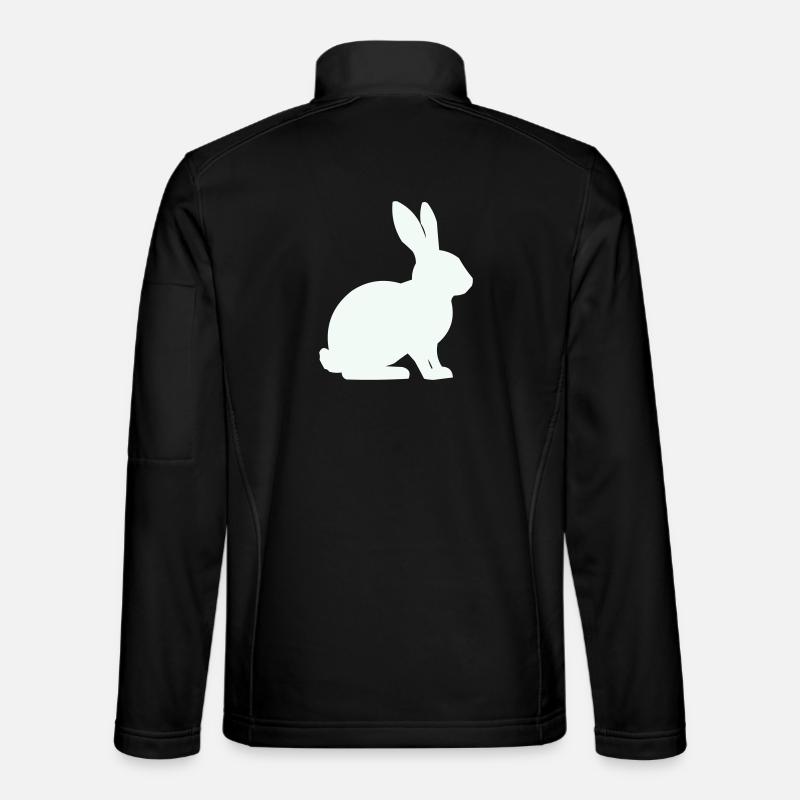 Hase Silhouette Minimal - Unisex Softshelljacke - Schwarz