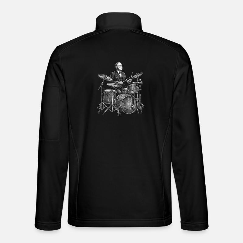 Herbert Hoover joue de la batterie - Veste en tissu softshell Unisexe - noir